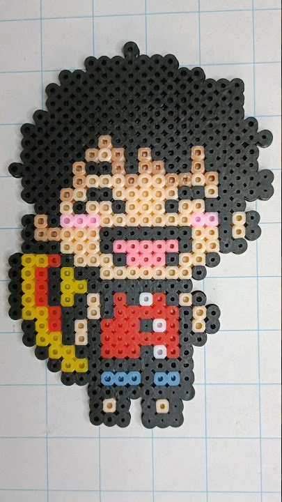 sprite figura de Black Goku Ssj Rosé de Dragon Ball Super con Hama beads/  perler beads. pixelart 