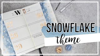 BULLET JOURNAL | January 2020 snowflake theme