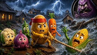 🌧️ Sabzi Gaon Mein Tabahkun Baarish! 😱 Sabzi Toons | Vegetable City | Kids Cartoons 