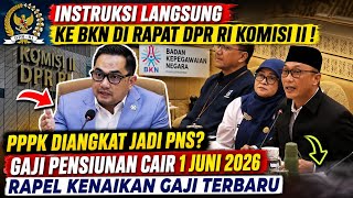 Instruksi Langsung Ke Bkn Di Rapat Dpr Ri  Pppk Diangkat Jadi Pns Gaji Pensiunan Cair 1 Juni 2026