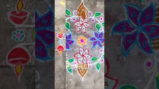 Pongal color rangoli collections|latest pongal kolam| #shorts