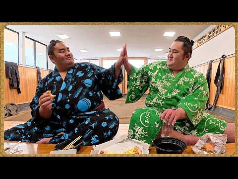 SUMO] Young Wrestlers Feast After a Tournament and Talk Wins