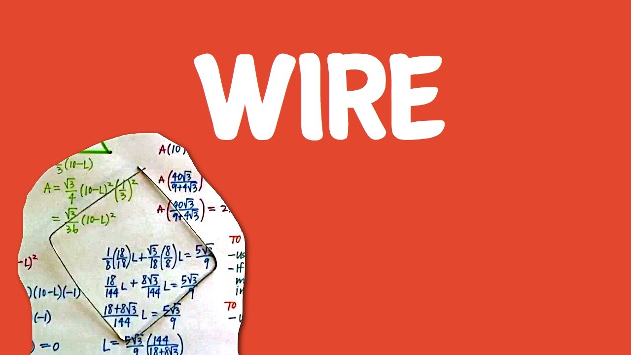 ✓ Solved: A piece of wire 10 m long is cut into two pieces. One piece is  bent into a square and the other