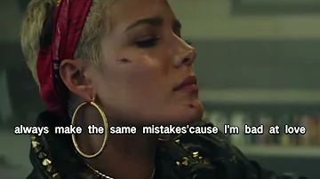 Halsey  - Bad At Love (Lyrics)