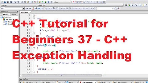 C++ Tutorial for Beginners 37 - C++ Exception Handling (Try Throw Catch)