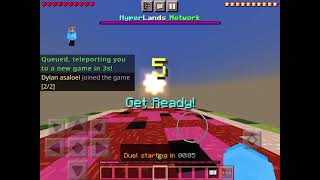 12 minuets of HYPERLANDS duels || MCPE (I Hackusated)
