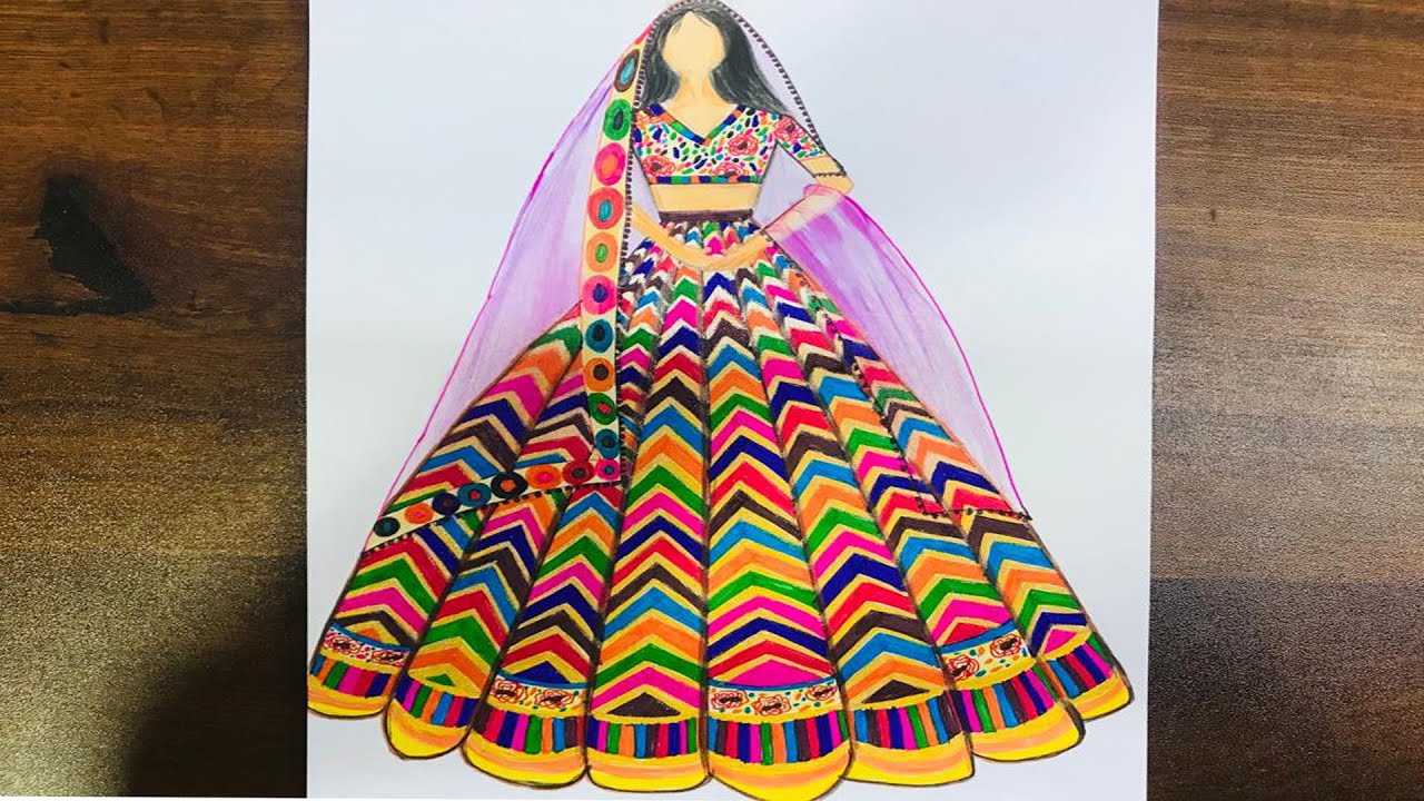 Fashion illustration of Indian wear II PREET CREATIVE WORLD I PART -II