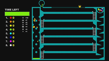 The Gold Battle Points Game - Marble Race in Algodoo
