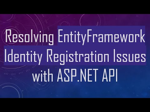 Resolving EntityFramework Identity