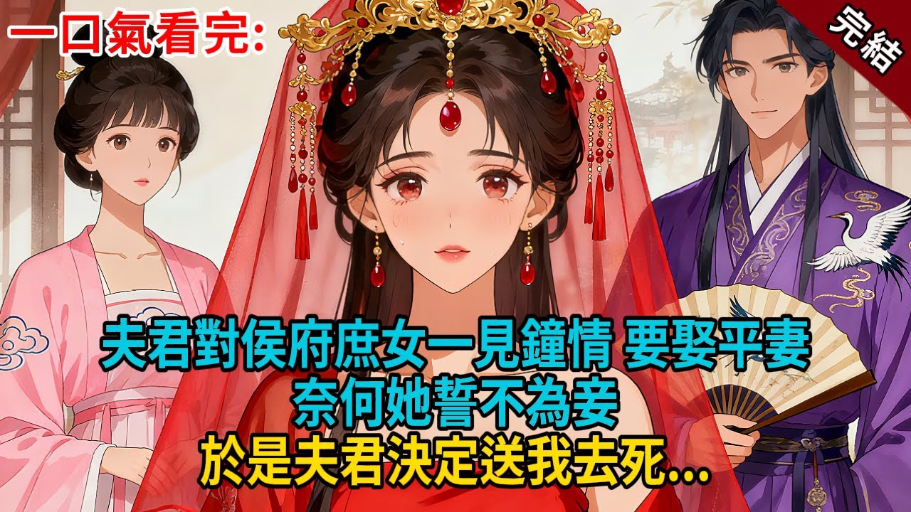 夫君對侯府庶女一見鐘情，要娶平妻；奈何她誓不為妾。於是夫君決定送我去死...#古言 #完結 #大女主 #愛情