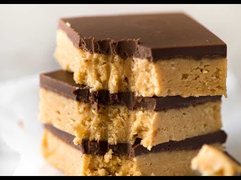 Peanut Butter Chocolate Bars (SUPER QUICK!)