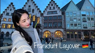 (sub) 에미레이트 승무원의 독일 프랑크푸르트 레이오버 🇩🇪 / Flight to Frankfurt, Germany Layover, Emirates cabin crew