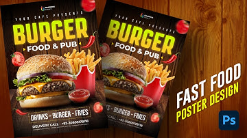 Fast Food Burger Banner Design in Photoshop