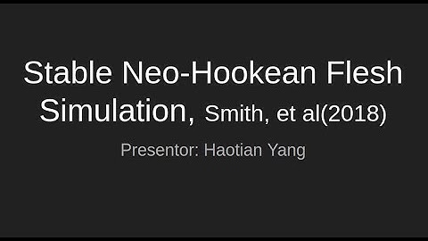 Stable Neo-Hookean Implementation