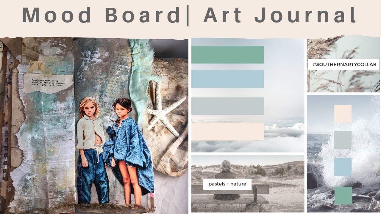 Inspiration/ Mood Board Art Journal Collaboration Page - YouTube