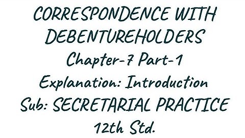 12th Secretarial Practice Chapter-7 Part 1