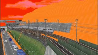 新VRM3★新特急シリーズ787系つばめby仮想熊ヶ根鉄橋.