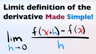 Derivatives using limit definition  Explained!