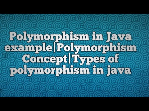 Polymorphism in Java example|Polymorphism Concept|Types of polymorphism ...