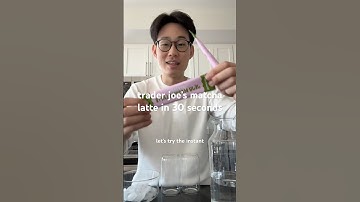 trader joe’s jeju matcha latte 🍵 rating: 3 stars ⭐️😔