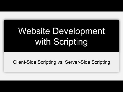 Website Development with Scripting: Client-Side vs Server-Side - YouTube