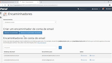 Como redirecionar e-mail no Cpanel para o Gmail, Hotmail e etc...