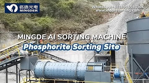 Phosphorite sorting site with MINGDE AI sorting machine #mining #minerals  #sortingmachine #ore