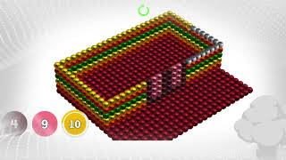 Houses Magnet World 3D - ASMR Satisfying Magnetic Balls, Build By Number screenshot 2
