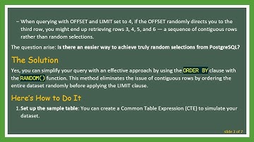 How to Randomly Select Multiple Rows in PostgreSQL