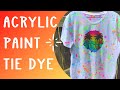 Tie dye with Acrylic paint - splatter painting method - does acrylic paint wash out