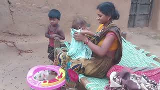 Dehati Bhabhi Cute Baby Feeding Vlog Village Lifestyle