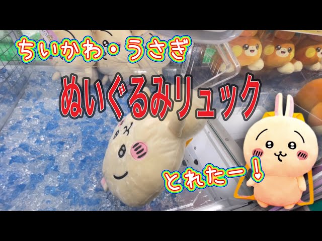 ちいかわ】ぬいぐるみリュック、うさぎver. リュックはひもを狙う！259