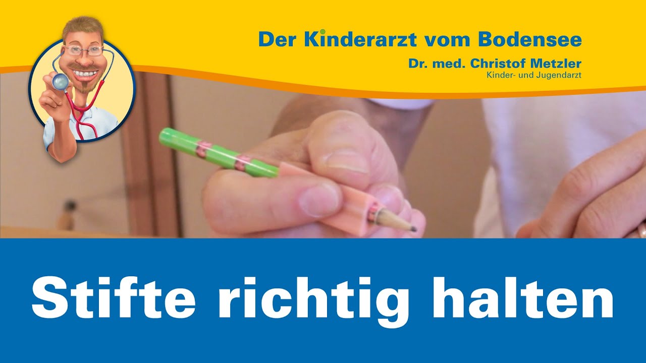 Stifte richtig halten - Der Kinderarzt vom Bodensee - YouTube