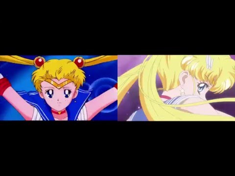 Sailor Moon Transformation Comparison - Sailor Moon Crystal III