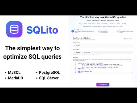 Optimize SQL queries without AI chat: paste a query, get recommendations, share with teammates