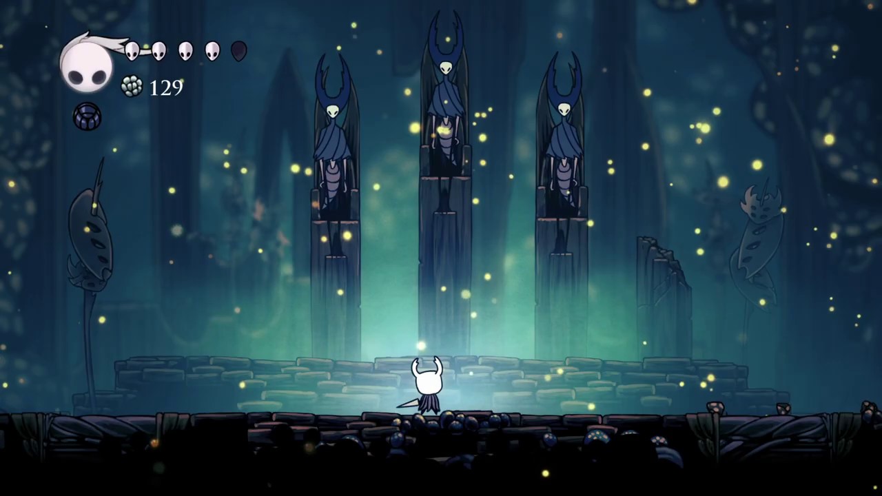 hollow knight деревня богомолов скамейка