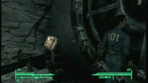 Fallout 3 - Amata Outside of Vault 101 GLITCH!