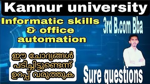 IT | quick revision | 3rd B.Com bba | Kannur university