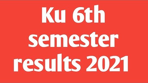 KU CBCS 6th semester results 2021 @DegreeYoutubechannel kakatiya University degree results 6thsem
