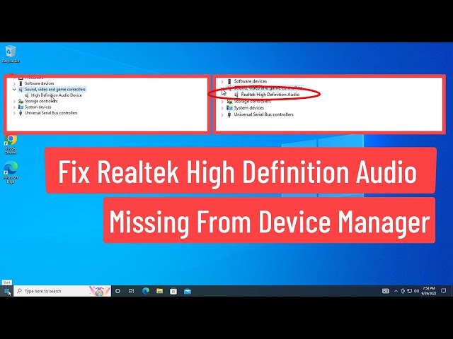 Fix Realtek High Definition Audio Missing from Device Manager Windows 11/10 [Solved] class=