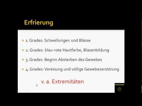 Video: Erfrierungen: Bilder, Symptome Und Behandlung Von Jedem