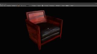 Arm Chair 3d Object Presentation