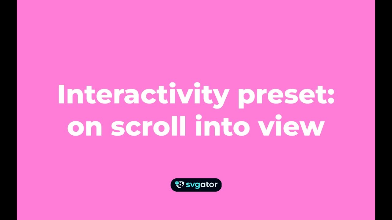 Make An SVG Animation Play On Scroll Into View Make An SVG Animation Play On Scroll Into View