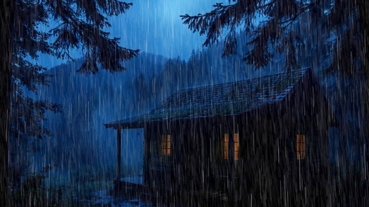 Sleep Instantly with Heavy Rain – Soothing Thunderstorm Ambience All Night