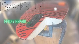 Board SAVIOUR  how to repair a big ding on a Epoxy/EPS core board using our fibreglass repair kits