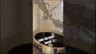 Table top basin install 🧑🔧 #shorts #short #shortsvideo #plumbing #plumber