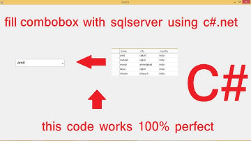 how to link combobox with database values in C#