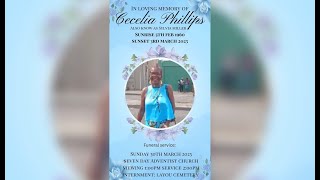 Cecelia Phillips AKA Sylvia Miller - Funeral Service Sunday 30th March,2025