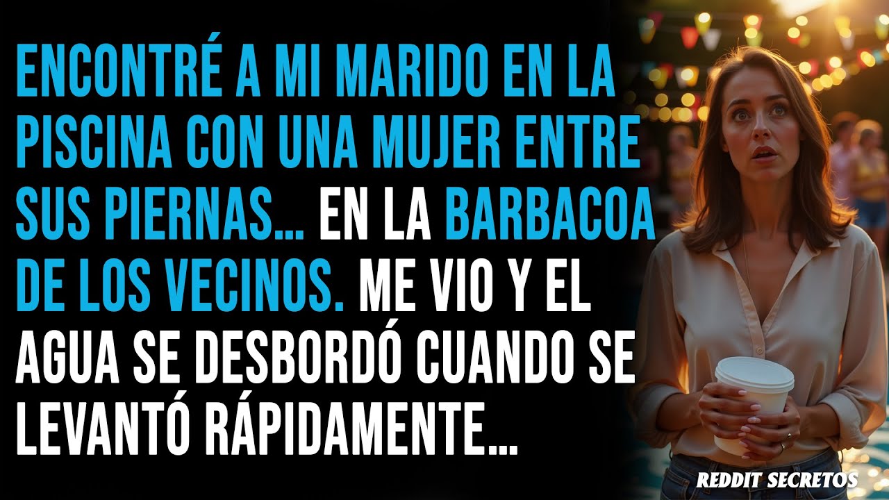 Encontré a mi marido en la piscina con una mujer entre sus piernas. Su reacción al verme fue…