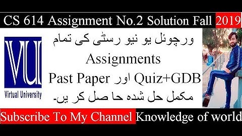 CS614 Assignment No.2 Solution Fall 2019 // knowledge of world